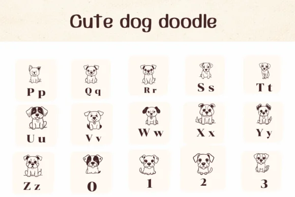 Cute Dog Doodle by Ketsarin — Dingbats Font — thumbnail 3