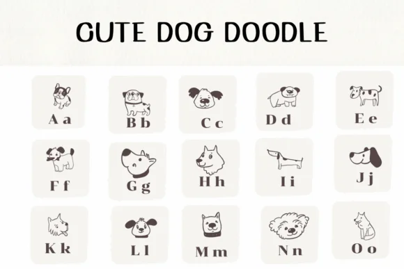 Cute Dog Doodle by Ketsarin — Dingbats Font — thumbnail 2