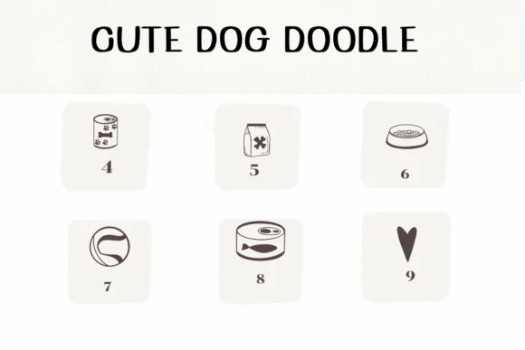 Cute Dog Doodle by Ketsarin — Dingbats Font — thumbnail 4