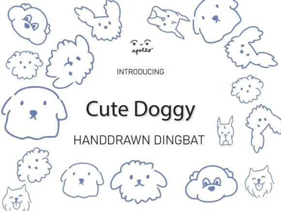 Cute Doggy by Apollo no.64 — Dingbats Font