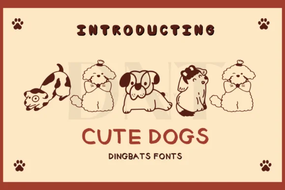 Cute Dogs by danita.kukkai — Dingbats Font