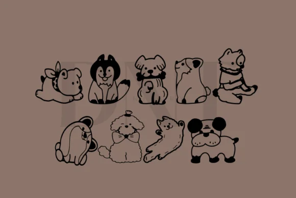 Cute Dogs by danita.kukkai — Dingbats Font — thumbnail 4