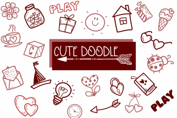 Cute Doodle by Sirinart — Dingbats Font