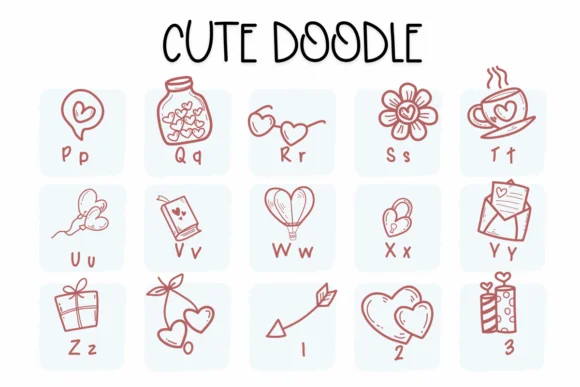 Cute Doodle by Sirinart — Dingbats Font — thumbnail 3