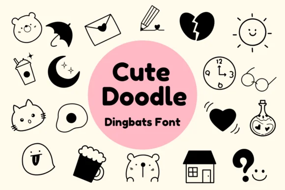 Cute Doodle by Nun Sukhwan — Dingbats Font