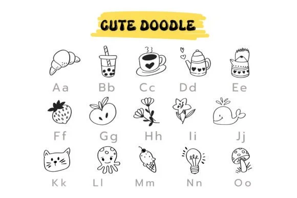 Cute Doodle by Pui Art — Dingbats Font — thumbnail 2