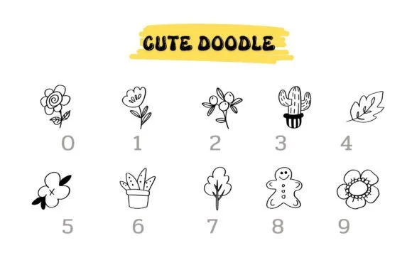 Cute Doodle by Pui Art — Dingbats Font — thumbnail 4