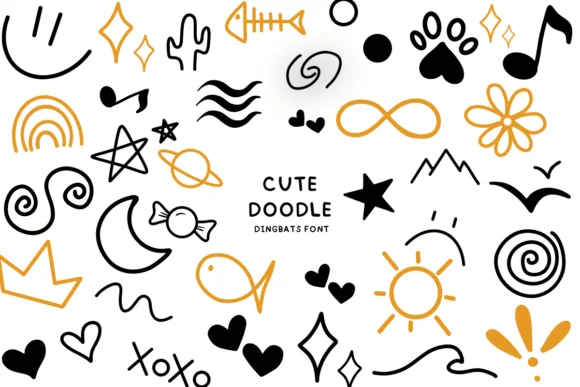 Cute Doodle by Bee piyanuch — Dingbats Font
