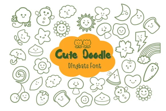 Cute Doodle by Nun Sukhwan — Dingbats Font