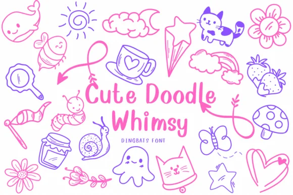 Cute Doodle Whimsy by CHANOK — Dingbats Font