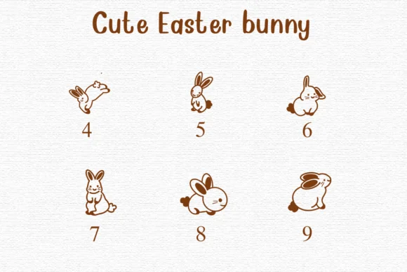 Cute Easter Bunny by Nongyao — Dingbats Font — thumbnail 4