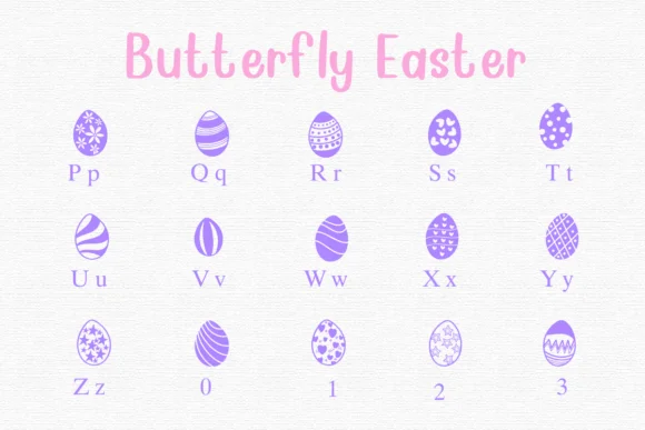 Cute Easter Egg by Nongyao — Dingbats Font — thumbnail 3