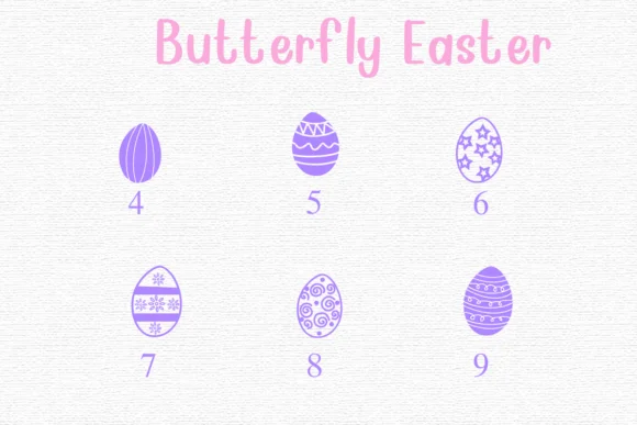 Cute Easter Egg by Nongyao — Dingbats Font — thumbnail 4