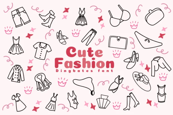 Cute Fashion by Chonada — Dingbats Font