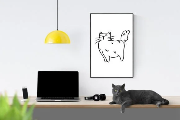 Cute Fat Cat by Pui Art — Dingbats Font — thumbnail 5