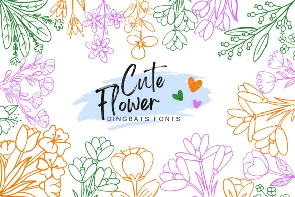Cute Flower by Suphitchaya — Dingbats Font