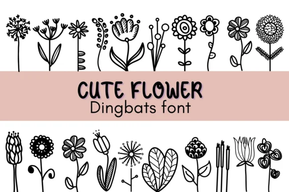 Cute Flower by Nun Sukhwan — Dingbats Font