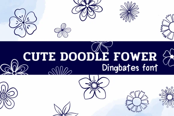 Cute Flower Doodle by Sirinart — Dingbats Font