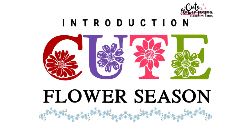 Cute Flower Season Font by PraewDesigns by PraewDesigns — Decorative Font