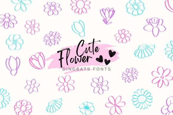 Cute Flowers by Suphitchaya — Dingbats Font