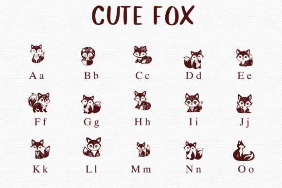 Cute Fox by Nongyao — Dingbats Font — thumbnail 2