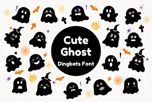 Cute Ghost by Nun Sukhwan — Dingbats Font