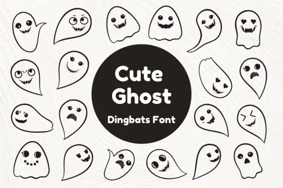 Cute Ghost by Nun Sukhwan — Dingbats Font