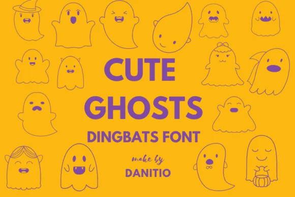 Cute Ghost by danita.kukkai — Dingbats Font