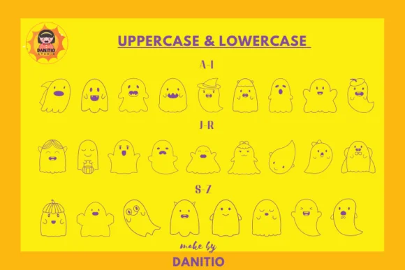 Cute Ghost by danita.kukkai — Dingbats Font — thumbnail 2