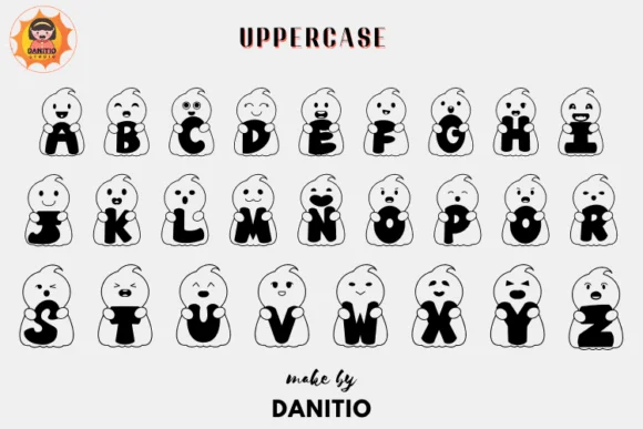 Cute Ghost Version 2 by danita.kukkai — Dingbats Font — thumbnail 2
