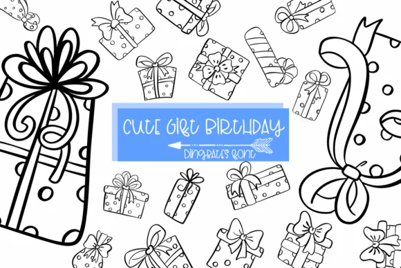 Cute Gift Birthday by Sirinart — Dingbats Font