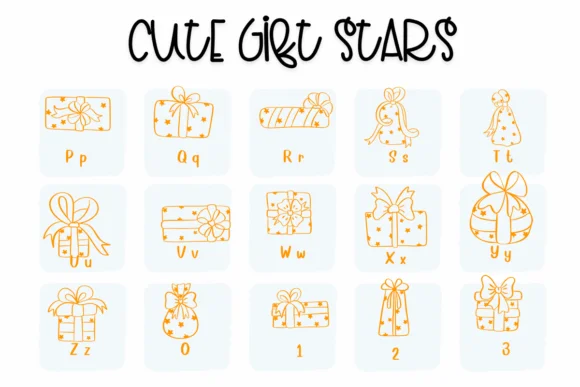 Cute Gift Stars by Sirinart — Dingbats Font — thumbnail 3