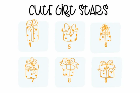 Cute Gift Stars by Sirinart — Dingbats Font — thumbnail 4