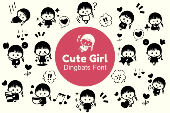 Cute Girl by Nun Sukhwan — Dingbats Font