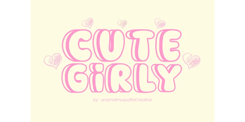 Cute Girly Font by anamalmusyaffaCreative by anamalmusyaffaCreative β Display Font