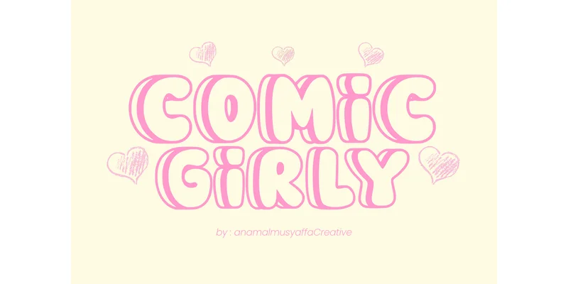 Cute Girly Font by anamalmusyaffaCreative by anamalmusyaffaCreative — Display Font — thumbnail 2