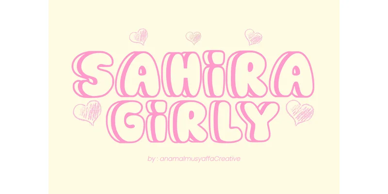 Cute Girly Font by anamalmusyaffaCreative by anamalmusyaffaCreative — Display Font — thumbnail 3
