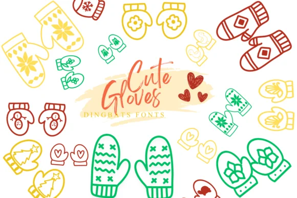 Cute Gloves by Suphitchaya — Dingbats Font