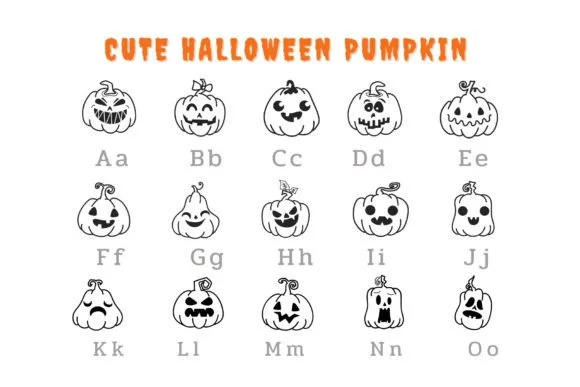 Cute Halloween Pumpkin by Pui Art — Dingbats Font — thumbnail 2