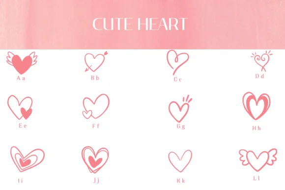 Cute Heart by Heartcraft Atelier — Dingbats Font — thumbnail 2
