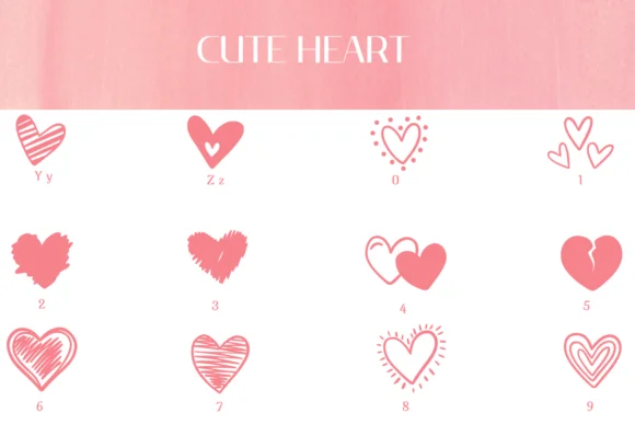 Cute Heart by Heartcraft Atelier — Dingbats Font — thumbnail 4