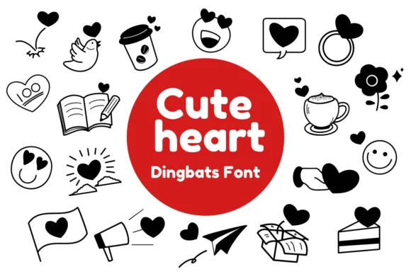 Cute Heart by Nun Sukhwan — Dingbats Font