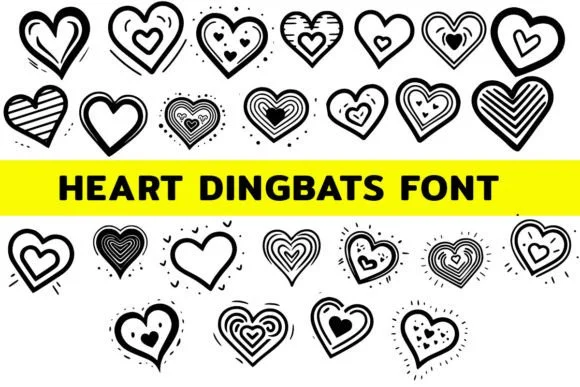 Cute Heart by MOMAT THIRTYONE β Dingbats Font