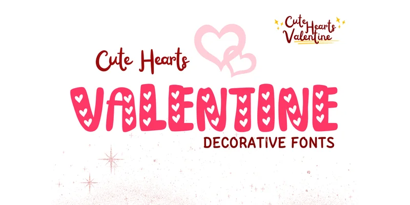 Cute Hearts Valentine Font by PraewDesigns by PraewDesigns — Decorative Font
