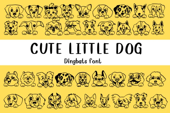 Cute Little Dog by Nongyao — Dingbats Font