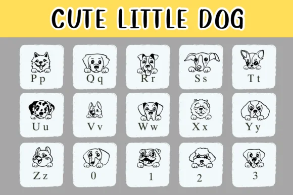 Cute Little Dog by Nongyao — Dingbats Font — thumbnail 3