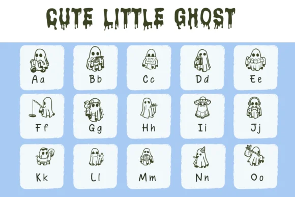 Cute Little Ghost by Nongyao — Dingbats Font — thumbnail 2