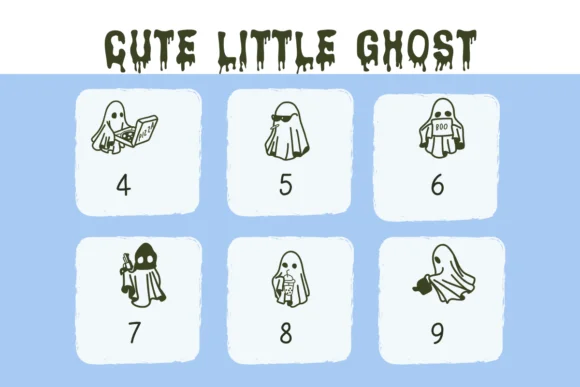 Cute Little Ghost by Nongyao — Dingbats Font — thumbnail 4