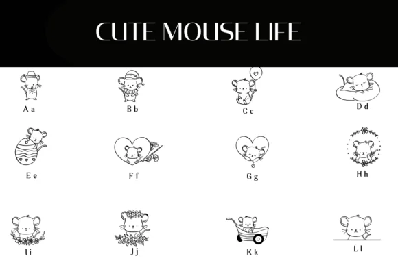Cute Mouse Life by Heartcraft Atelier — Dingbats Font — thumbnail 2