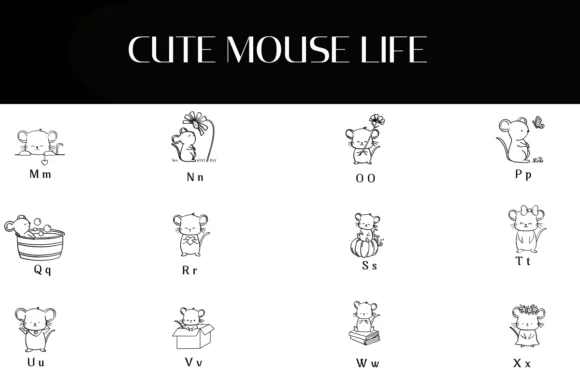 Cute Mouse Life by Heartcraft Atelier — Dingbats Font — thumbnail 3